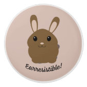 Aardbevingbare Bunny Keramische Knop (Voorkant)