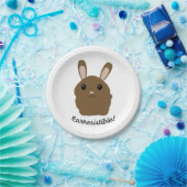 Aardbevingbare Bunny Papieren Bordje (Feest)