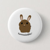 Aardbevingbare Bunny Ronde Button 5,7 Cm (Voorkant)