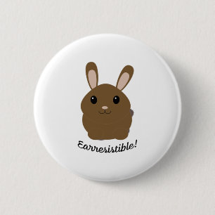Aardbevingbare Bunny Ronde Button 5,7 Cm