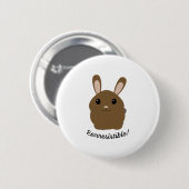 Aardbevingbare Bunny Ronde Button 5,7 Cm (Voorkant /achterkant)