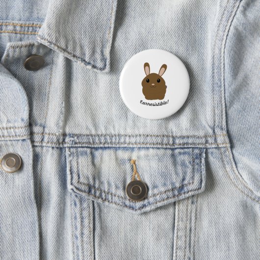Aardbevingbare Bunny Ronde Button 5,7 Cm (In situ)