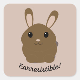 Aardbevingbare Bunny Vierkante Sticker
