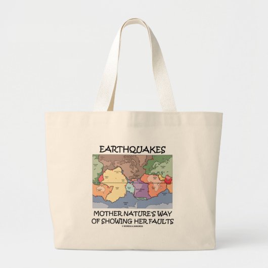 Aardbevingen de manier waarop moeder Natuur fouten Grote Tote Bag (Voorkant)