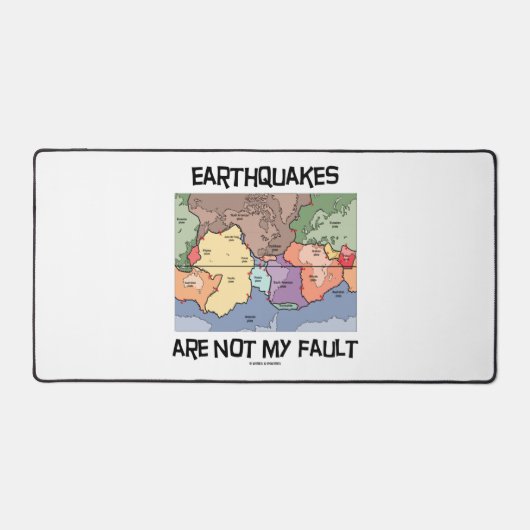 Aardbevingen zijn niet mijn Fault Bord Tectonics M Bureaumat (Voorkant)