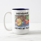 Aardbevingen zijn niet mijn Fault Bord Tectonics M Tweekleurige Koffiemok (Links)