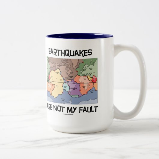 Aardbevingen zijn niet mijn Fault Bord Tectonics M Tweekleurige Koffiemok (Rechts)