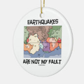 Aardbevingen zijn niet mijn fout (Bord tektonica) Keramisch Ornament (Links)
