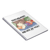 Aardbevingen zijn niet mijn fout (Bord tektonica) Notitieboek (Rechterzijde)