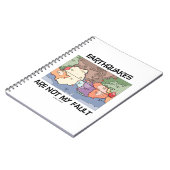 Aardbevingen zijn niet mijn fout (Bord tektonica) Notitieboek (Linkerzijde)