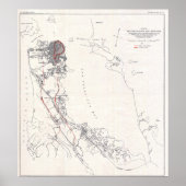  aardbevingskaart van het schiereiland San Francis Poster (Voorkant)