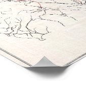  aardbevingskaart van het schiereiland San Francis Poster (Hoek)