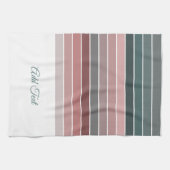 Aardbevuilde rendykleurstripes theedoek (Horizontaal)