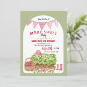 Aardbezenmandje Kaart (Staand voorkant)