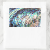 Aardblauw en groene schelpdieren rechthoekige sticker (Tas)