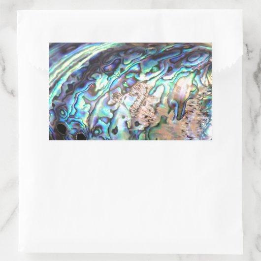 Aardblauw en groene schelpdieren rechthoekige sticker (Tas)