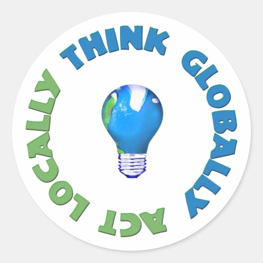 aardbol ronde sticker (Voorkant)