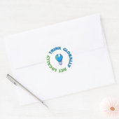 aardbol ronde sticker (Envelop)