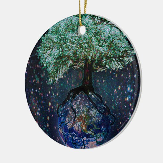 Aardboom van het leven keramisch ornament (Links)