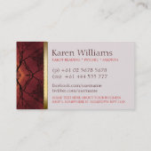 Aardboomgaarden Tarot-Visitekaartjes Visitekaartje (Achterkant)