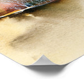 Aardbruin Abstract Surreal Landscape Art Poster (Hoek)