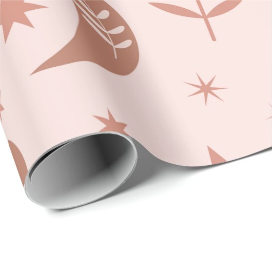 Aardbruin Boho maan patroon Cadeaupapier (Rol Hoek)