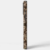 Aardbruine Spiraalmandala met Houtnerfeffect Case-Mate iPhone Case (Achterkant / Links)