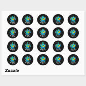 Aarddag 2026 Herstel Aarde Zee Aarddag Schildpad Ronde Sticker (Vel)