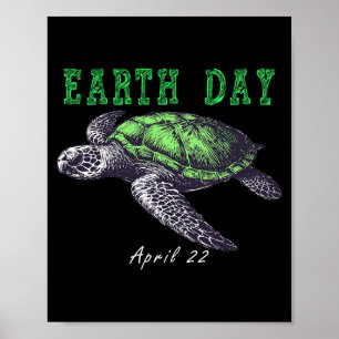 Aarddag 22 april zeeschildpad aarddag red de poster