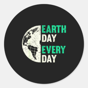 Aarddag elke dag bezorgde wereld milieu ronde sticker