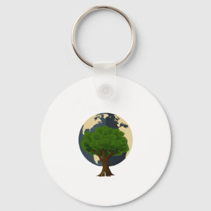 Aarddag Elke Dag Ga Groen Elegante Kunst Wetenscha Sleutelhanger
