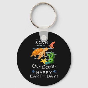 Aarddag Elke Dag Ga Groen Ons Planeet Red T-Shirt Sleutelhanger