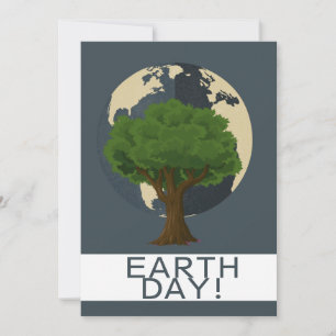 Aarddag elke dag, ga groen, Red Onze Planeet Feestdagenkaart