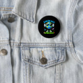 Aarddag elke dag milieu recycle planeet mannen ronde button 5,7 cm (In situ)