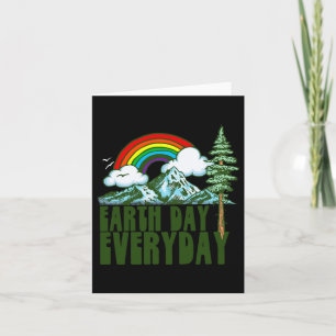 Aarddag elke dag! Vintage regenboog natuur en ou Kaart
