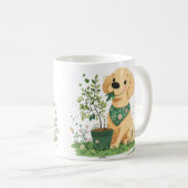 Aarddag Goud Retriever Hond Tuinieren Koffiemok (Voorkant rechts)