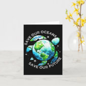 Aarddag Herstel Aarde Zeeschildpad Kunst Red onze  Kaart (Gele Bloem)