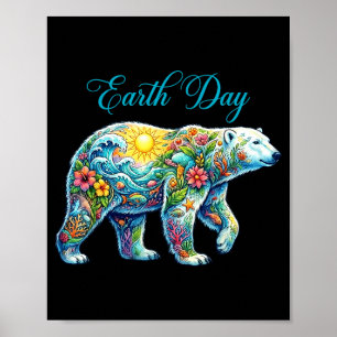 Aarddag ijsbeer planeet jubileum poster