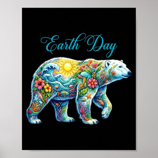 Aarddag ijsbeer planeet jubileum poster (Voorkant)