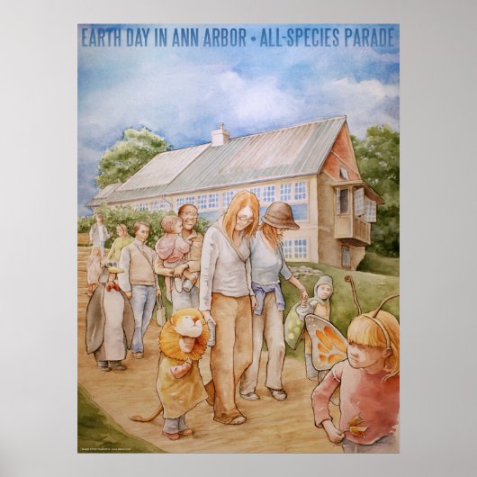 aarddag in een haven (poster) poster (Voorkant)