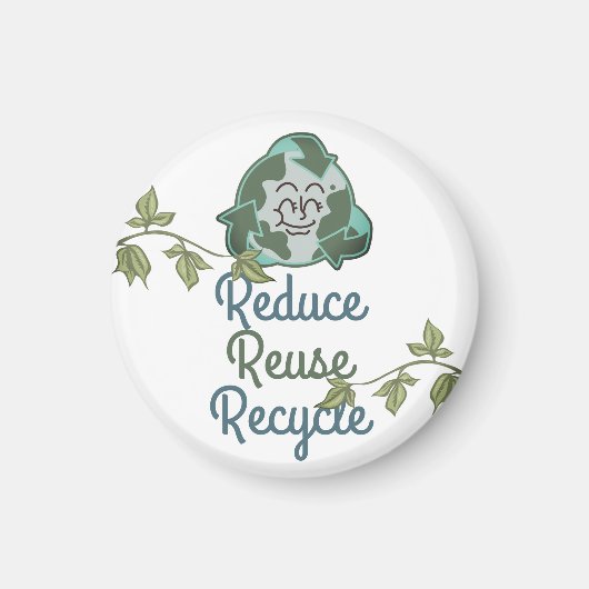 aarddag, minder hergebruik recyclen, liefdesaarde magneet (Voorkant)