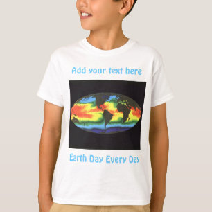 Aarddag - Mondiale zeeoppervlaktetemperatuur T-shirt
