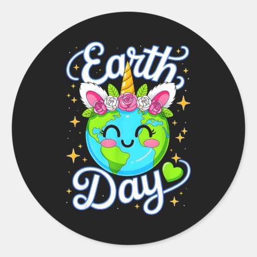 Aarddag planeet herstel aarde aarde redden dag ronde sticker (Voorkant)