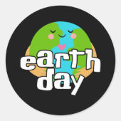 aarddag ronde sticker (Voorkant)