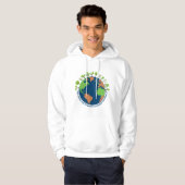 Aarddag Verander De Wereld Citaat Hoodie (Voorkant volledig)