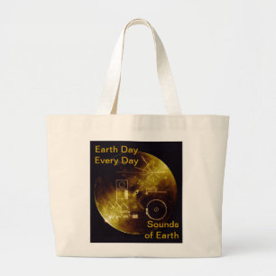 Aarddag - Voyager - Sounds of Earth gouden grammof Grote Tote Bag
