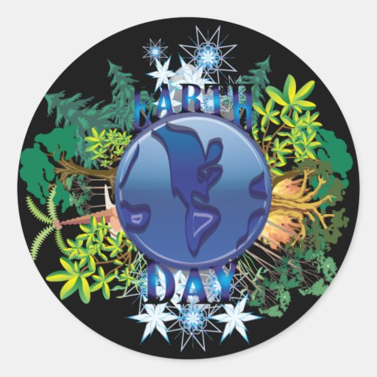 Aarddagrokken | Earth Day Sticker (Voorkant)