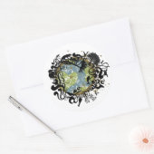 Aarddagrokken Ronde Sticker (Envelop)