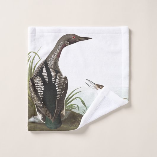 Aarddoeken van Audubon Loon Wildlife Animal Bath T Bad Handdoek (Wasdoekje)