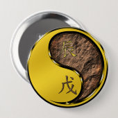Aarddraak Ronde Button 4,0 Cm (Voorkant /achterkant)